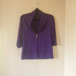Grace Elements women's blouse size L purple